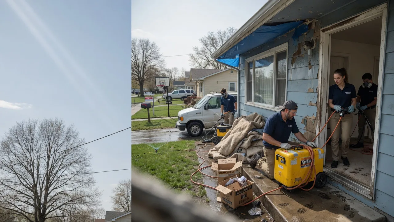 Basement Flood Cleanup in Danville, IL near me